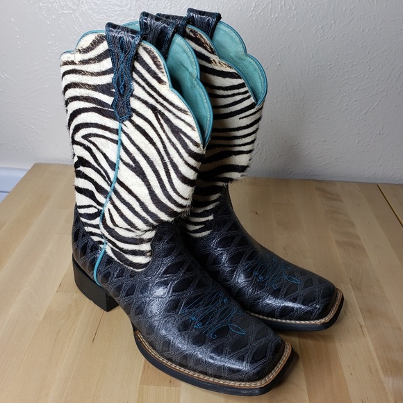 ariat zebra boots